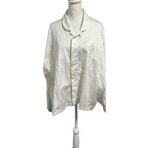 Vintage Planet White Cotton L/S Button Down Shirt. O/S. GUC